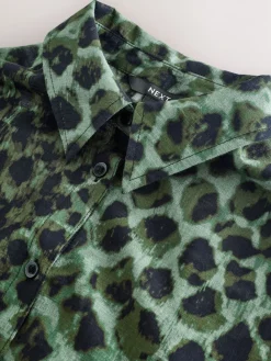 Groen/zwart - Overhemd met strandbedekking*Next Online