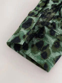 Groen/zwart - Overhemd met strandbedekking*Next Online