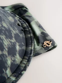 Groen/Zwart luipaardprint - Buikcorrigerende bikinitop met vulling en beugel*Next Discount