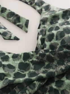 Groen/Zwart luipaardprint - Halterbadpak met buikcorrectie*Next Hot