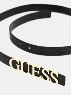 Metal Logo Black Belt*Guess