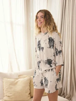 Havermout Hamish The Highland Cow - Behaaglijke korte pyjamaset*Next Sale