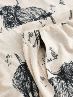 Havermout Hamish The Highland Cow - Behaaglijke korte pyjamaset*Next Sale