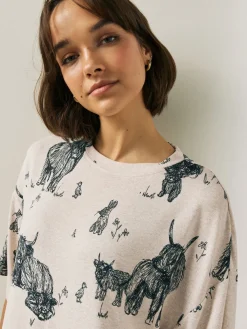 Havermout Hamish The Highland Cow - Comfortabel nachthemd*Next Discount