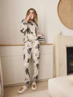 Havermout Hamish The Highland Cow - Behaaglijke pyjama met lange mouwen*Next Sale