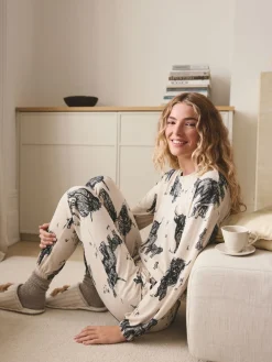 Havermout Hamish The Highland Cow - Behaaglijke pyjama met lange mouwen*Next Sale