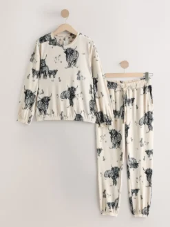 Havermout Hamish The Highland Cow - Behaaglijke pyjama met lange mouwen*Next Sale