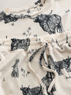 Havermout Hamish The Highland Cow - Behaaglijke pyjama met lange mouwen*Next Sale