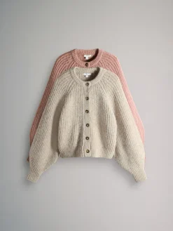 - 2 Pack Ribbed Chunky Knitted Cardigans*The Set Discount