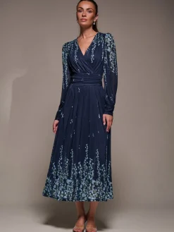 - Long Sleeve Printed Mesh Midaxi Dress*Jolie Moi Discount