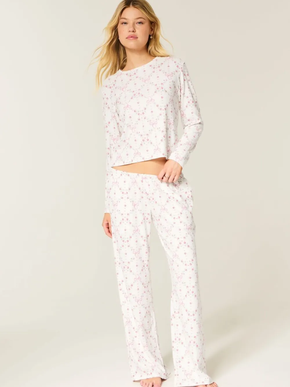 Cosy Wide leg White Pyjamas Bottoms*Hollister New