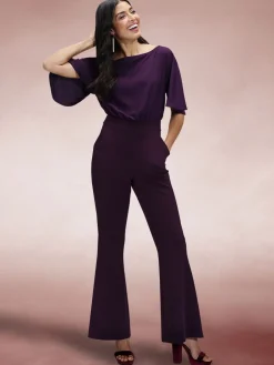 Purple Drop Shoulder Jumpsuit*Hot Squash Best