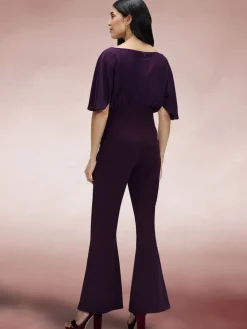 Purple Drop Shoulder Jumpsuit*Hot Squash Best