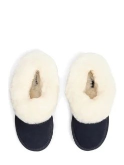 Navy Regular Fit Hug Slip-On Slippers*Hotter