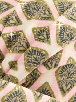 Houtblok Khaki Groen/Cream folie - Bikinibeugeltop met vulling en lage decolleté*Next Outlet