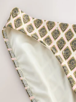 Houtblok Khaki Groen/Cream folie - Bikinibroekjes*Next Online