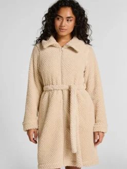 Cream Fleece Zip Bathrobe*Hunkemoller Discount