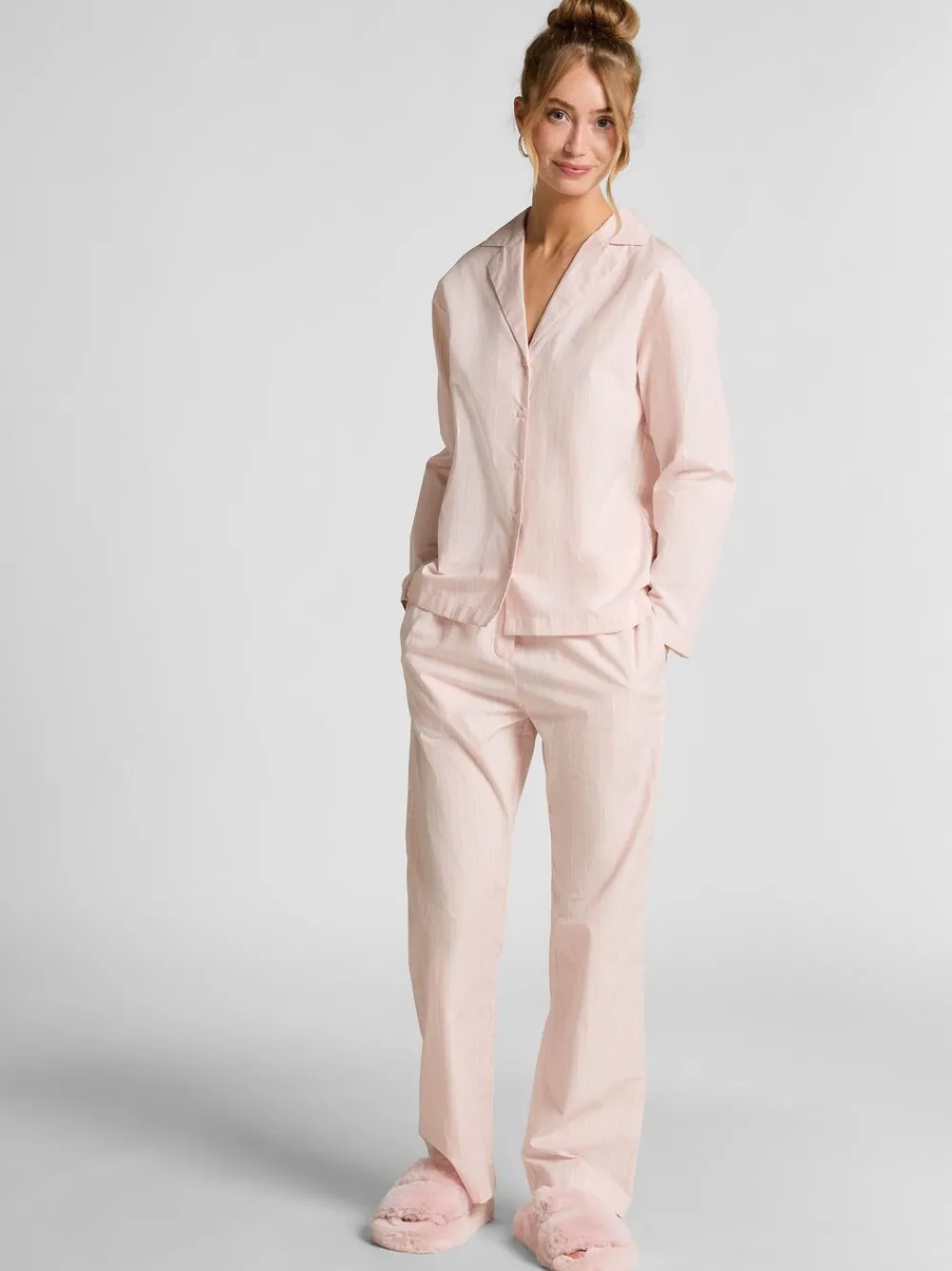 Pink Poplin Cotton Pyjama Joggers*Hunkemoller New