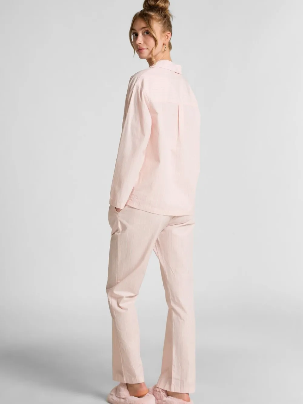 Pink Poplin Cotton Pyjama Joggers*Hunkemoller New