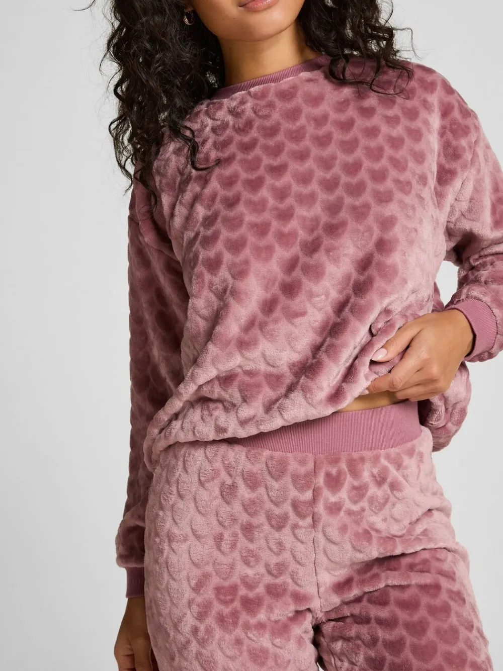 Purple Fleece Heart Pyjamas Set*Hunkemoller Hot