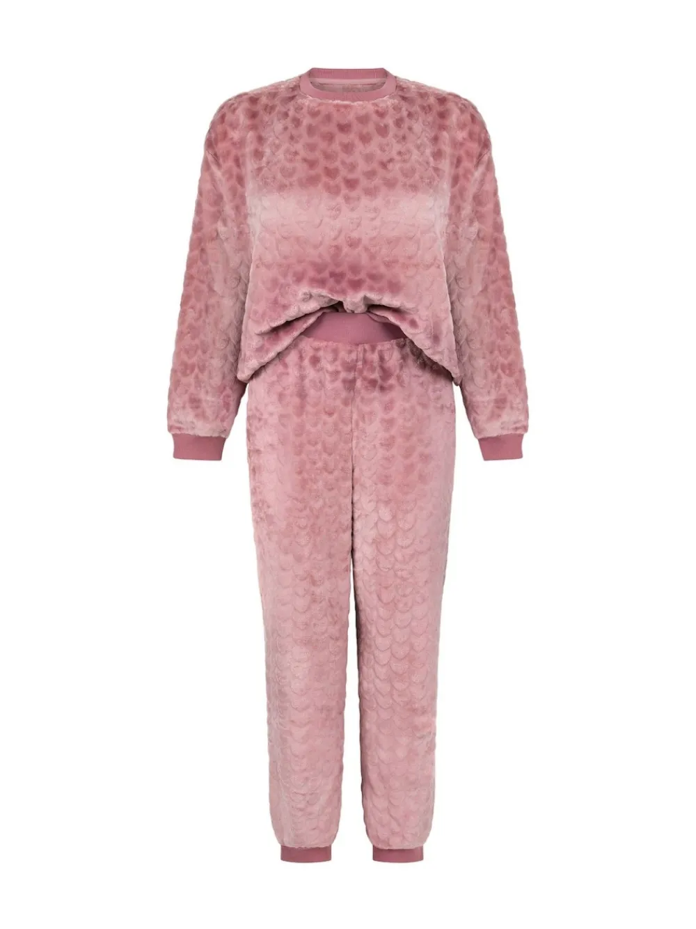 Purple Fleece Heart Pyjamas Set*Hunkemoller Hot
