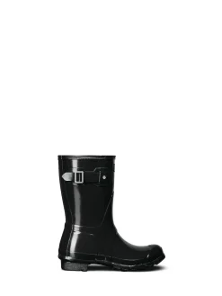 Womens Original Short Gloss Black Wellies*Hunter Sale