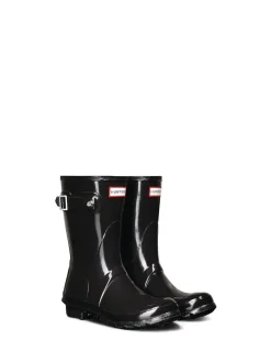 Womens Original Short Gloss Black Wellies*Hunter Sale