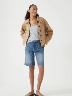 Boyfriend Long Denim 100% Cotton Shorts*Hush Outlet