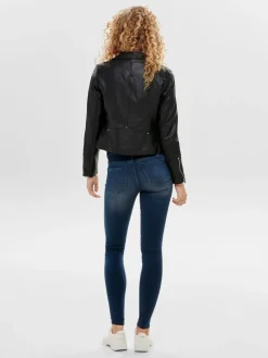 Imitatieleren bikerjack*ONLY Outlet