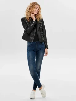 Imitatieleren bikerjack*ONLY Outlet