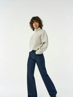 - - Jeans met hoge taille en wijde pijpen van 100% katoen*ONLY Hot