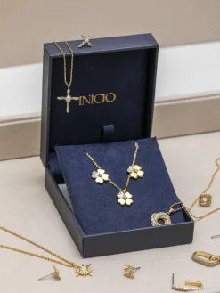 Cubic Zirconia Clover Set Gift Box*Inicio Clearance