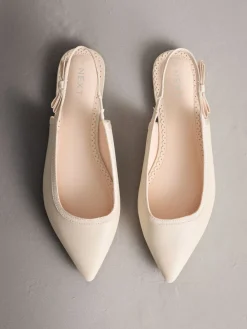 Ivoor - Forever Comfort® Point Toe Bow Back Slingback Flats*Next Sale