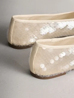 - Forever Comfort® Round Toe Sequin Ballerina Flats*Next Outlet