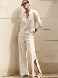 Ivoor - Ameira Silk-Satin Concealed-Placket Shirt*Reiss Hot