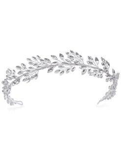 Utopia hoofdband met kristallen blaadjes*Ivory & Co Outlet