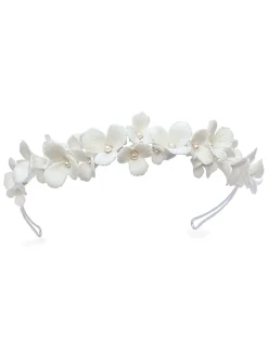Wildflower Dainty tiara met keramische bloemen*Ivory & Co Sale