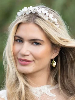 Wildflower Dainty tiara met keramische bloemen*Ivory & Co Sale