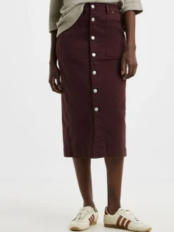 Button Through Denim Midi Skirt*JD Williams Online