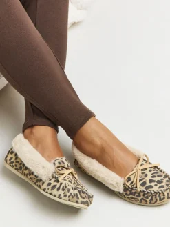 Classic Suede Moccasin Slippers*JD Williams Clearance