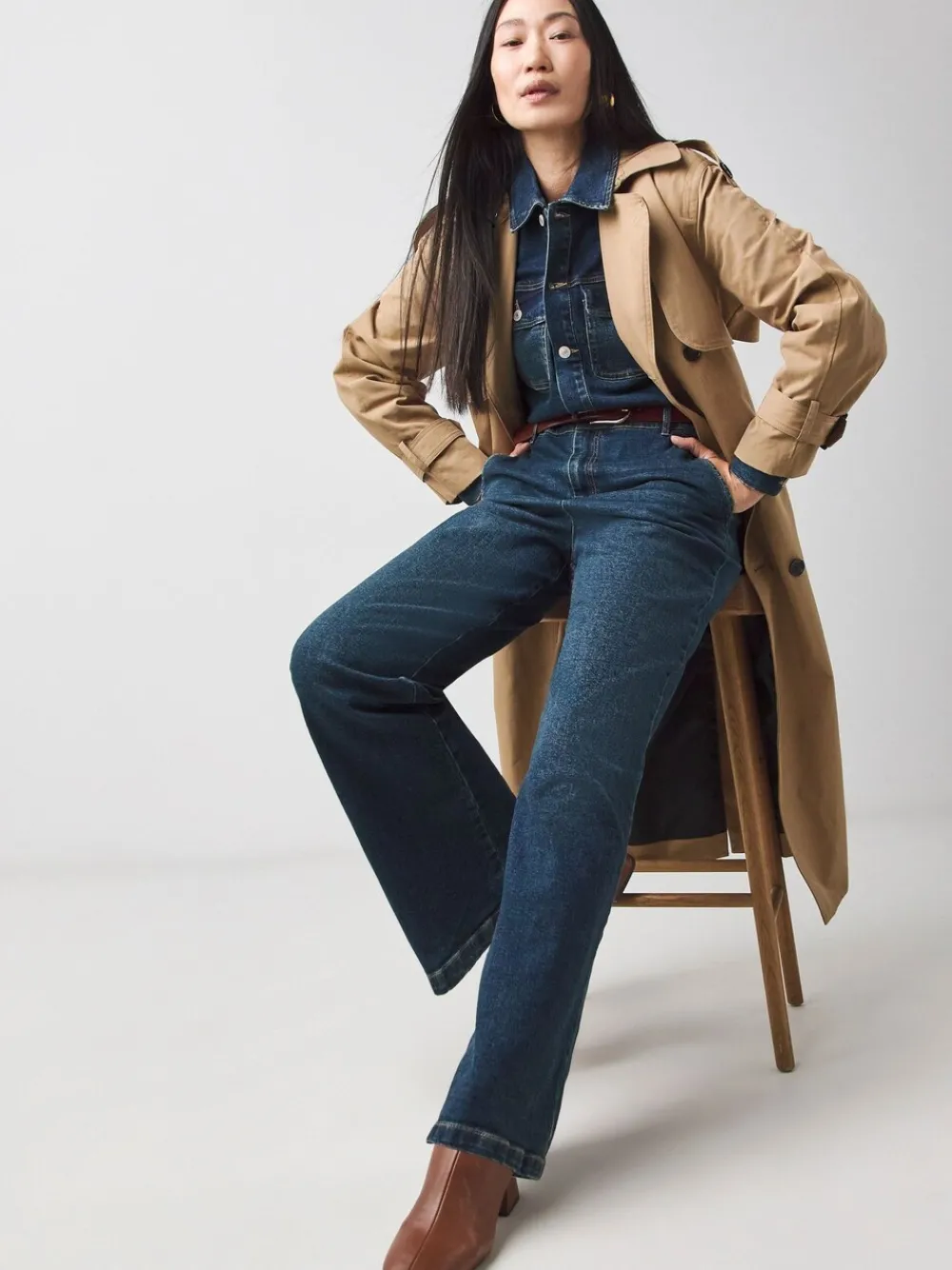 denim jumpsuit met wijde pijpen*JD Williams New