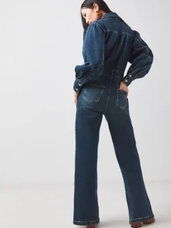 denim jumpsuit met wijde pijpen*JD Williams New