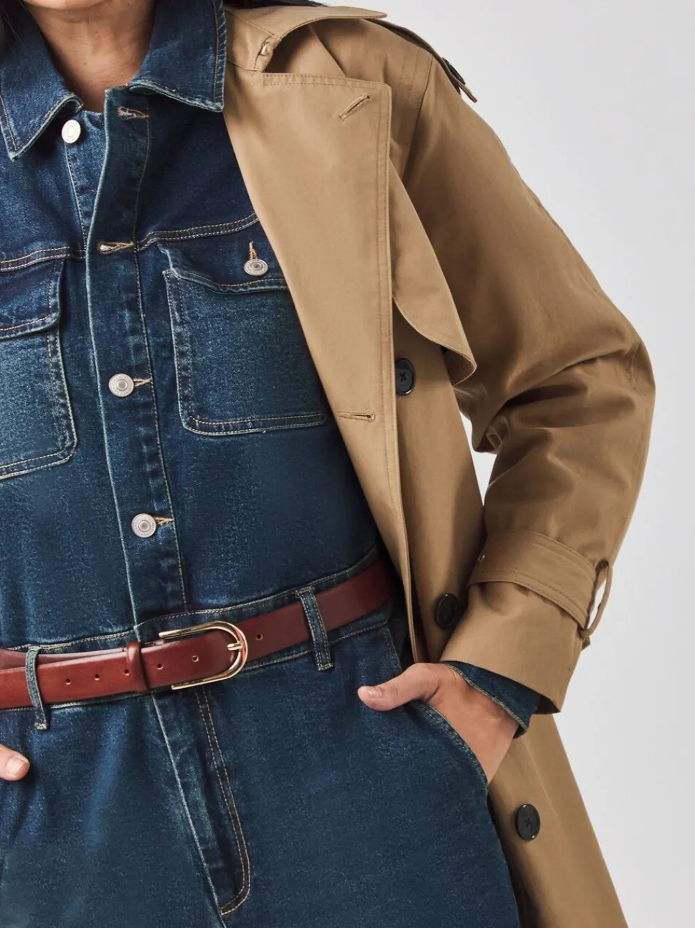 denim jumpsuit met wijde pijpen*JD Williams New