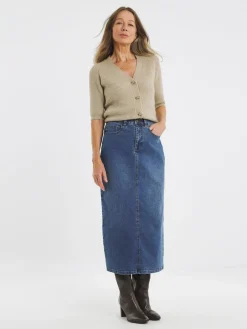 Mid Wash 24/7 Denim Maxi Skirt*JD Williams New