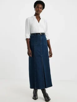 Pocket Front Denim Midi Skirt*JD Williams New