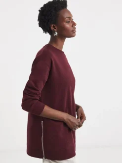 Side Zip Longline Sweatshirt*JD Williams New