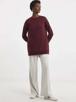 Side Zip Longline Sweatshirt*JD Williams New