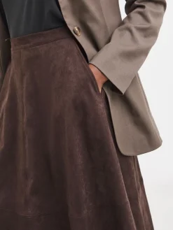 Suede Midi Circle Skirt*JD Williams Clearance