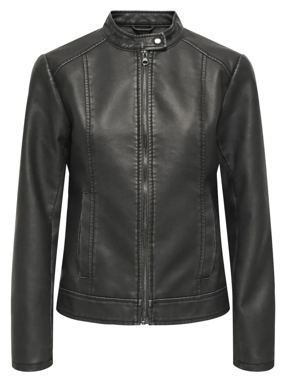 kraagloze imitatieleren 100% katoenen jack*JDY Clearance