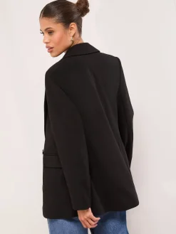 Jet black - - Relaxte lange maatsnitblazer*Lipsy